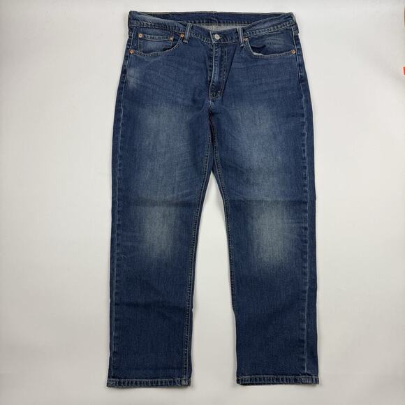 Levis 541 Athletic Taper Leg Denim Blue Jeans Tag 36x30 (37x28.5) Cotton Stretch - Picture 2 of 9
